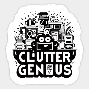 Clutter genius Sticker